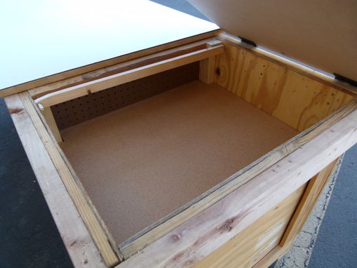 Custom Made Custom Art / Project / Drawing / Work Table From Re-Purposed Crate
