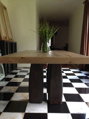 Custom Made One Of A Kind Four Column 5 Foot Table
