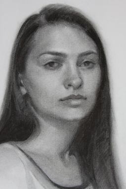 Custom Made Commissioned Portrait: Charcoal Drawing