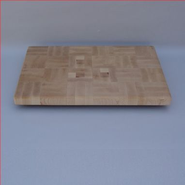 Custom Made Rectangle Maple End Grain Up Cutting Board