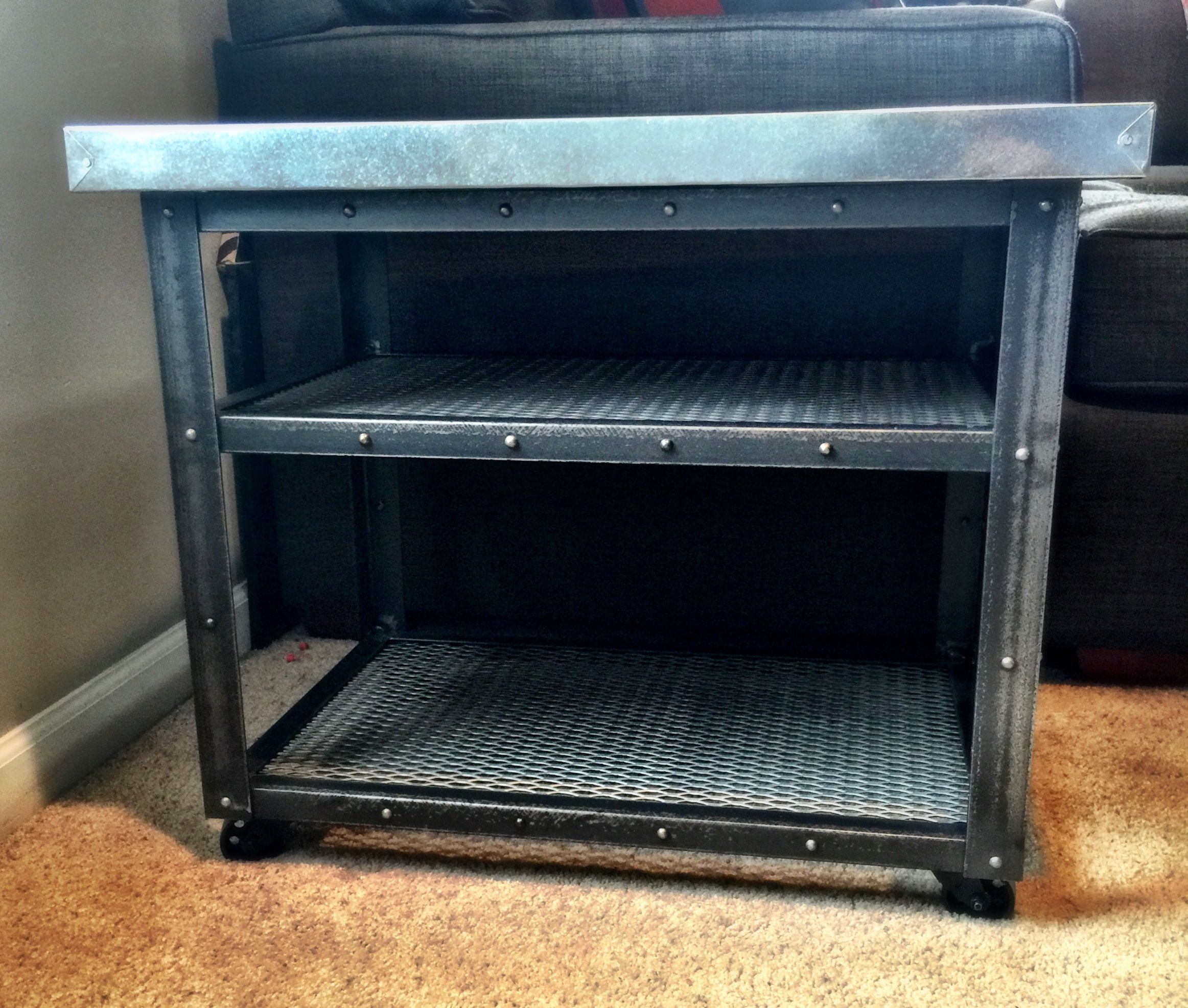 Buy Custom Made Industrial End Table, made to order from Cascade Metal