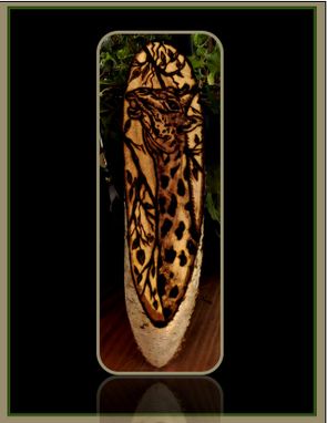 Custom Made Miniature Art,Leopard Art,Custom Art,Mens Gift,Desk Art,Giraffe Art,Nature Art,Wood Burning,Wolf Art