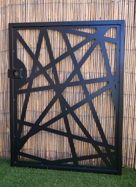 Custom Made Decorative Steel Gate - Strike - Geometric Gate - Steel Panel Art - Garden Gate - Metal Art - Modern