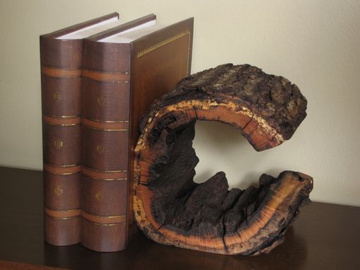 Custom Made Hollow Log Letter "C" Bookend