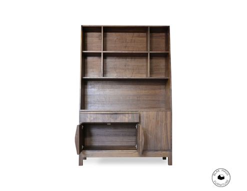 Custom Made Modern Walnut Bookcase