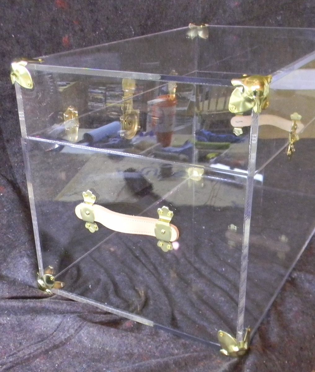Handmade The Lucite Trunk Beautiful 3/8" Thick Acrylic, Hand Crafted