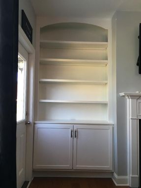 Hand Crafted Built-In Wall Shelving With Base Cabinet With Doors by The  Plane Edge, LLC