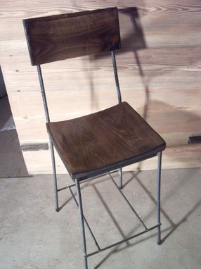 Custom Made Urban Elegance Scooped Seat Rebar And Reclaimed Wood Bar Stools