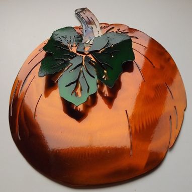 Custom Made Pumpkin Metal Wall Art Sculpture