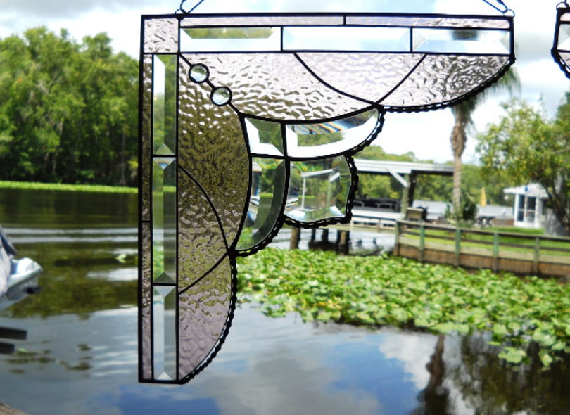 Buy Hand Made Stained Glass Lace Curtains Pair, Cafe Curtains, Stained