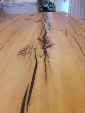Custom Made Reclaimed Maple Dining Table With Epoxy Stabilizer