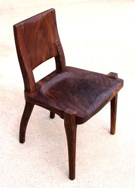 Custom Made Modern Dining Chair, Claro Walnut Figured