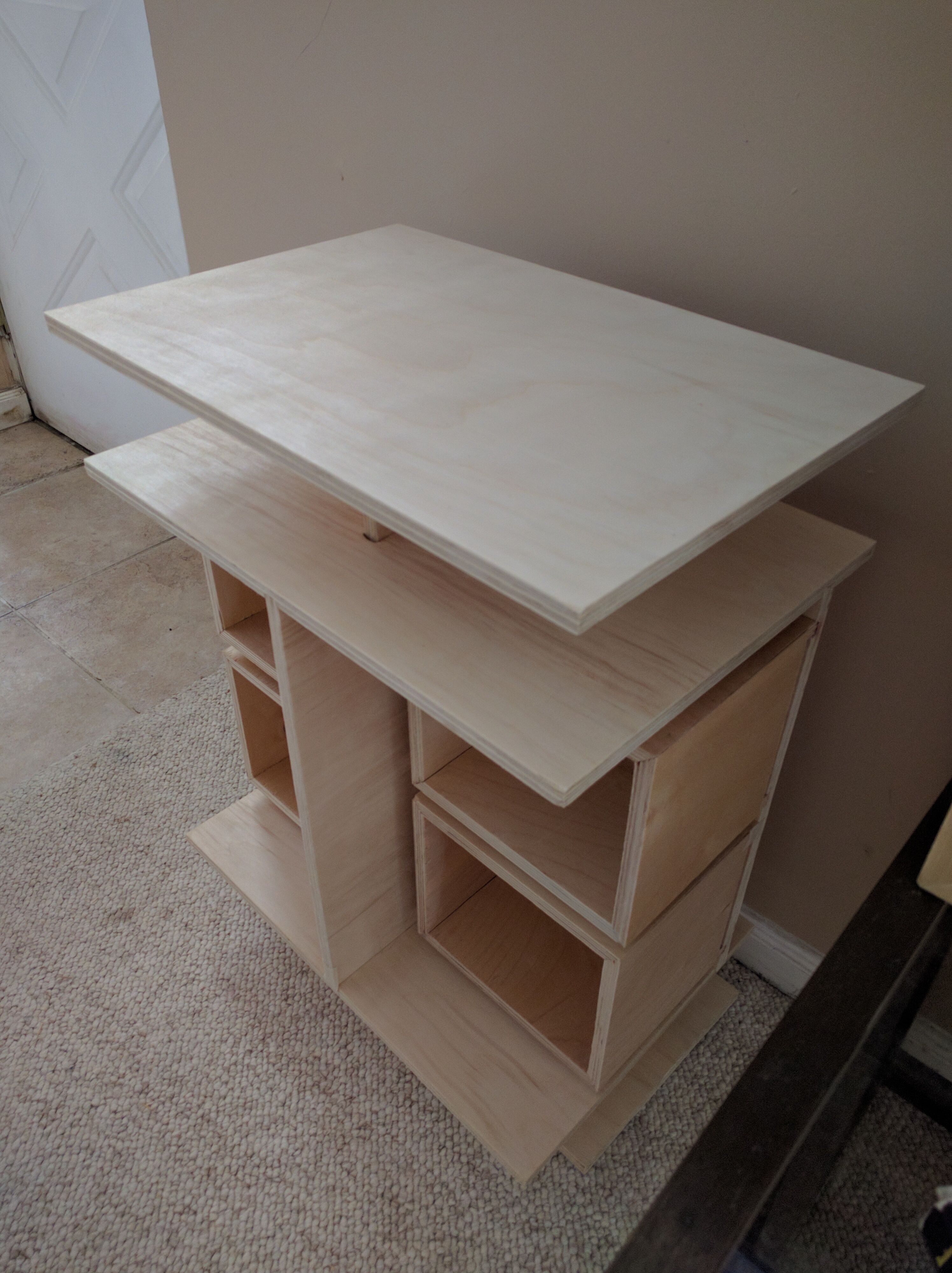 Handmade Plywood End Table by King Custom Furniture