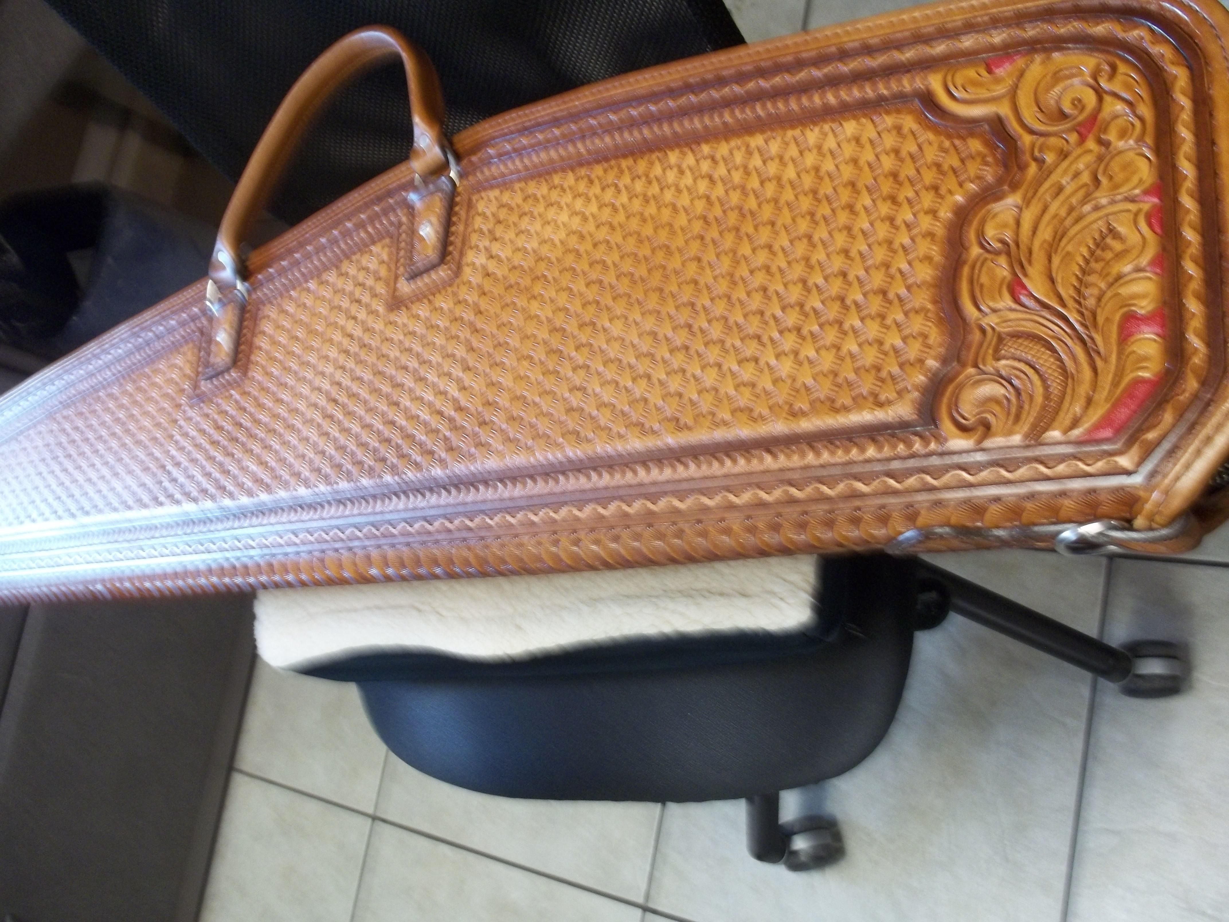 Handmade Bcl338 Custom Rifle Case by Bluehorn Custom Leather & TX Custom Crafts