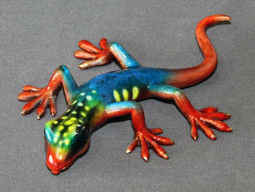 Custom Made Bronze Lizard Gecko Figurine Statue Sculpture Limited Edition Signed Numbered