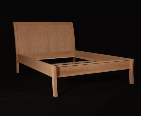 Custom Made Oak Sleigh Bed