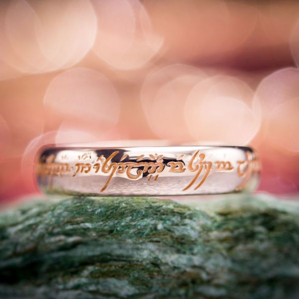 Wedding Rings with a Lord of the Rings Engraving