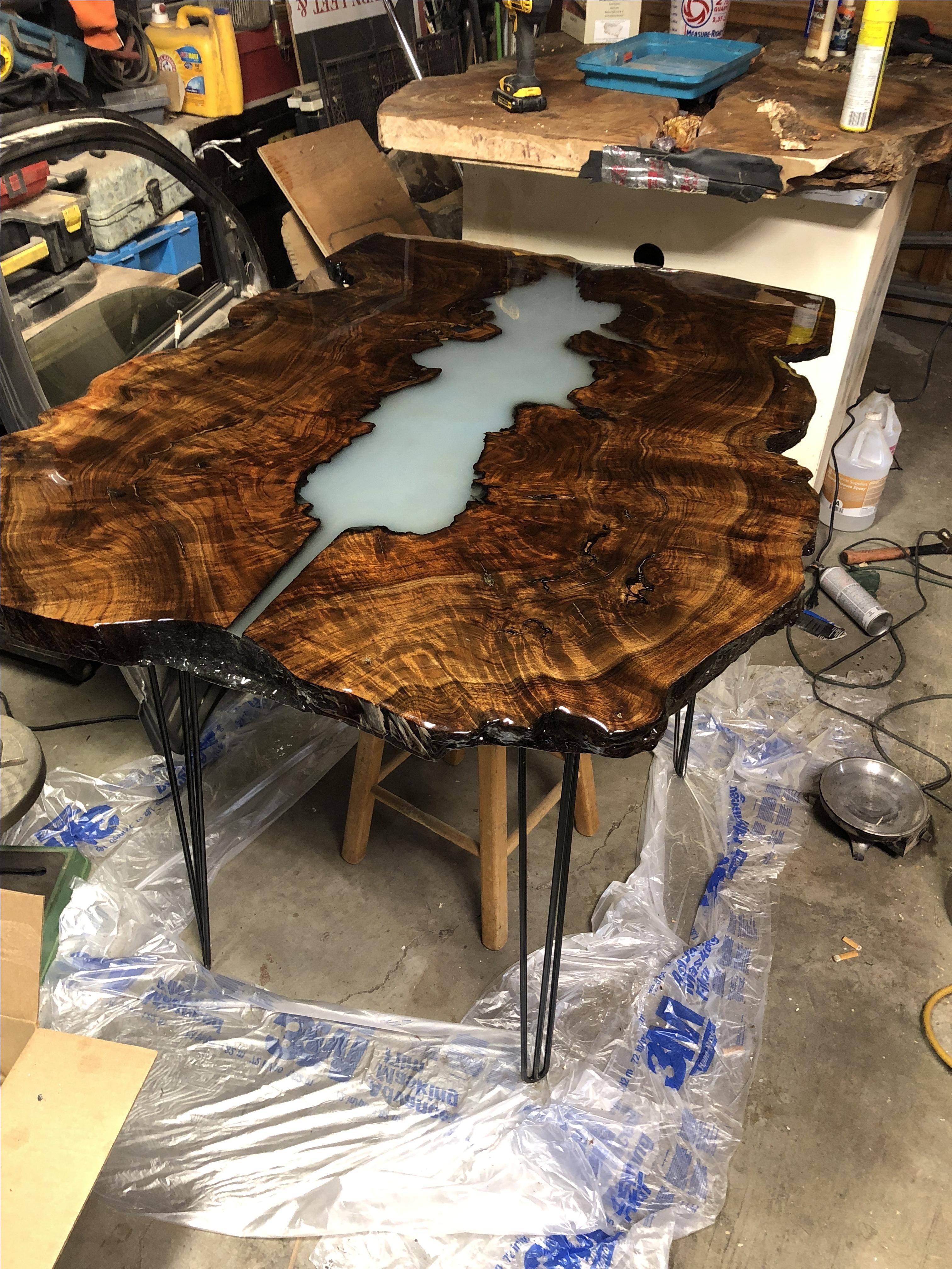 Buy A Hand Made Claro Walnut Dining Table Burl Live Edge Made To