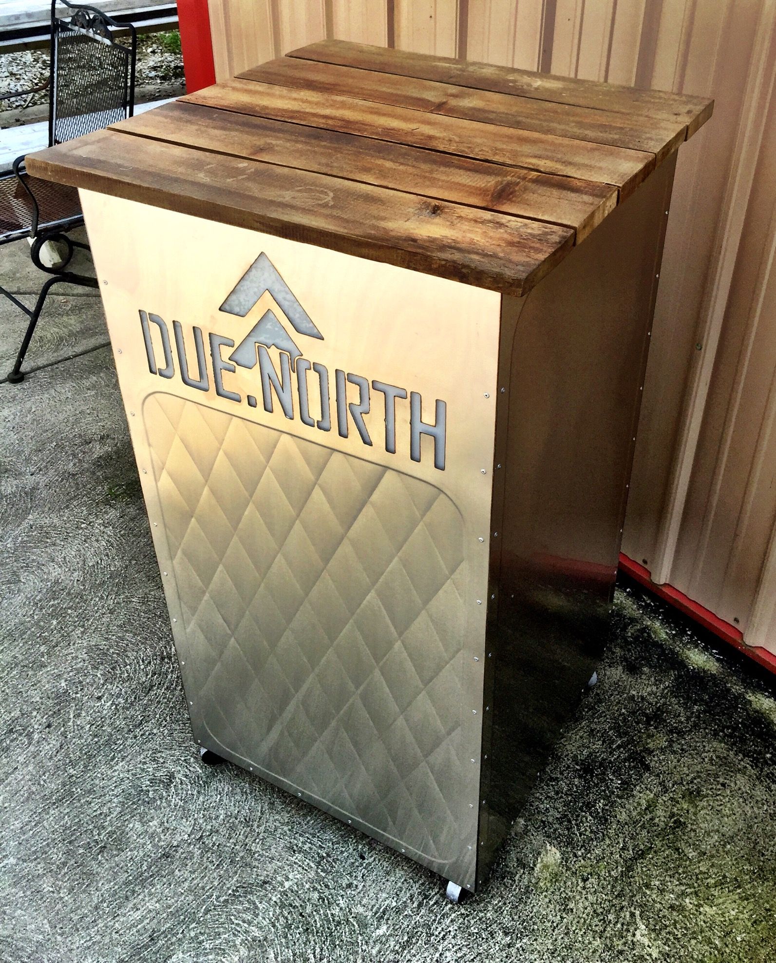 Hand Made Hostess Stand / Checkout Stand by Cascade Metal Design, LLC