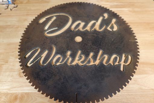 Custom Made Shop Sign From Real Saw Blades