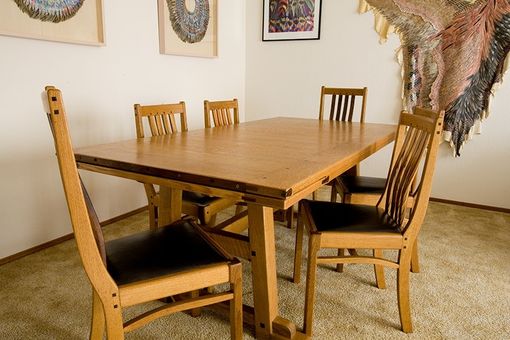 Custom Made Commissioned Oak Dining Room Set