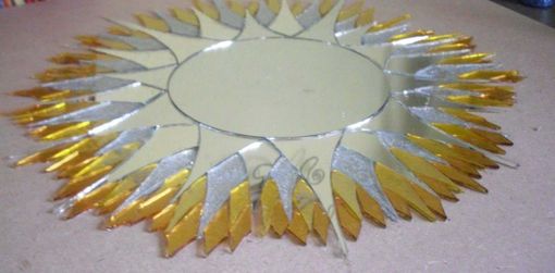 Custom Made 24" X 24" Mosaic Mirror Sunburst Stained Glass