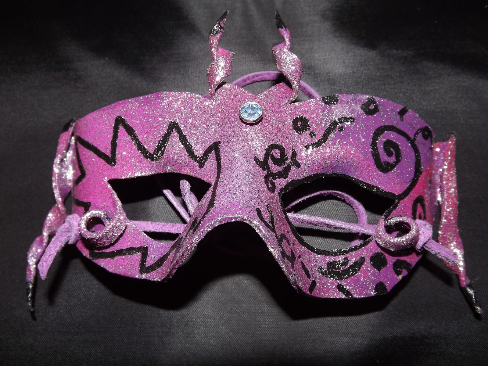 Hand Crafted Custom Request For Handmade Leather Mardi Gras Mask For