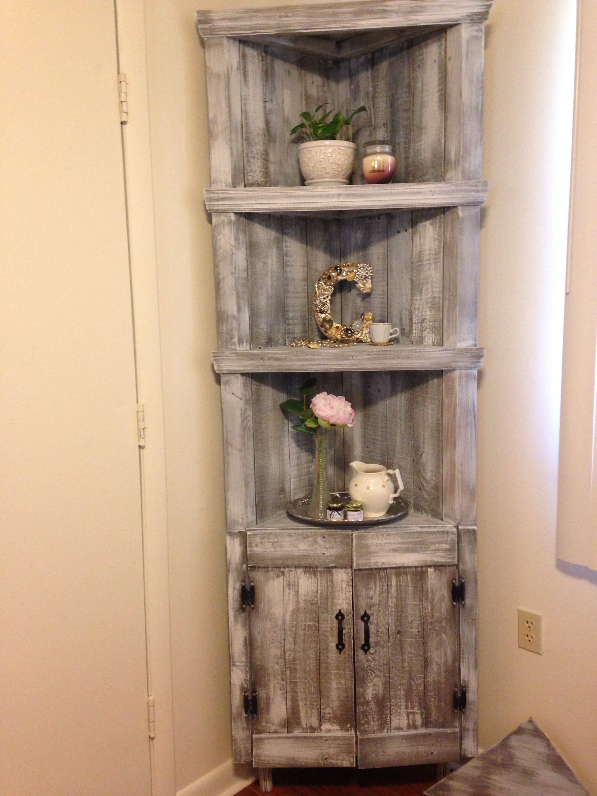 rustic corner shelf ideas