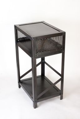 Custom Made Industrial Night Stand, Urban Side Table, End Table