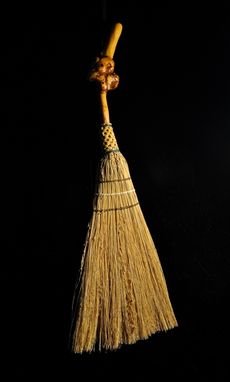 Custom Made Hearth Broom, Fancy, 18th Century Appalachian