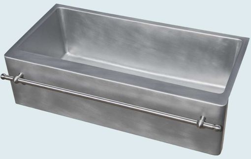 Custom Made Zinc Sink With Stainless Towel Bar