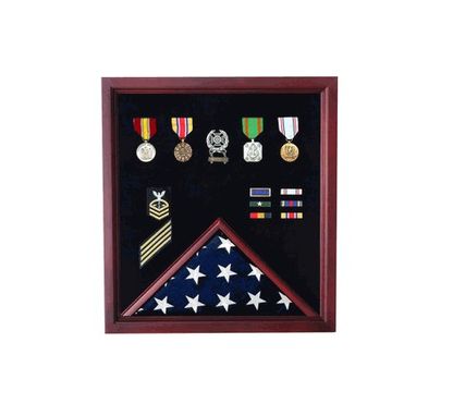 Custom Made Flag And Medal Display Cases