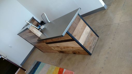 Custom Made Reclaimed Wood/Steel Reception Desk