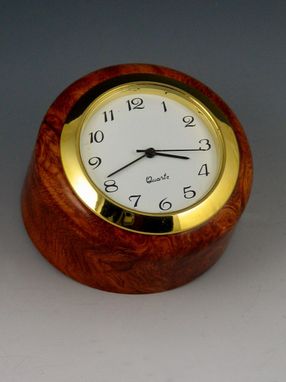 Custom Made Desk Clocks, Quartz Movement, Hand Crafted Wood Base