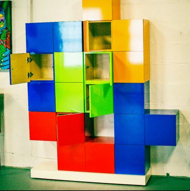 Custom Made Tetris Shelving