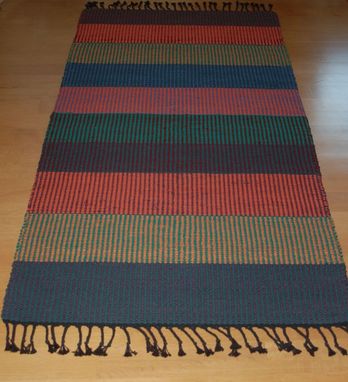 Custom Made Hand-Woven Striped Rug