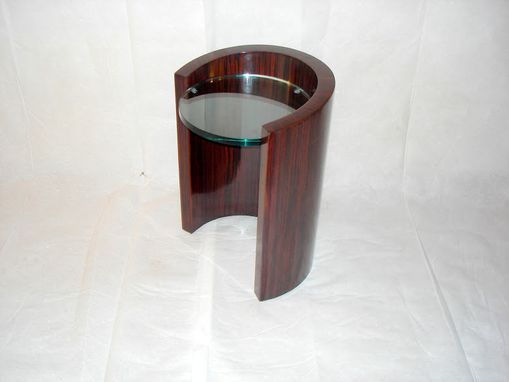 Custom Made End Table In Ebony