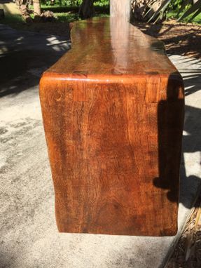 Custom Made Tropical Almond Waterfall Bench