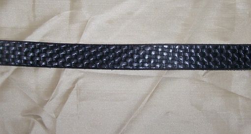 Custom Made Hand Stamped Leather Belt. 1-1/4" With Basketweave Design