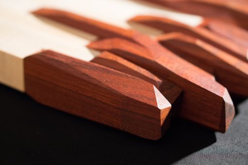 Custom Made Artful Handmade Cutting Board With Stunning Exotic Wood