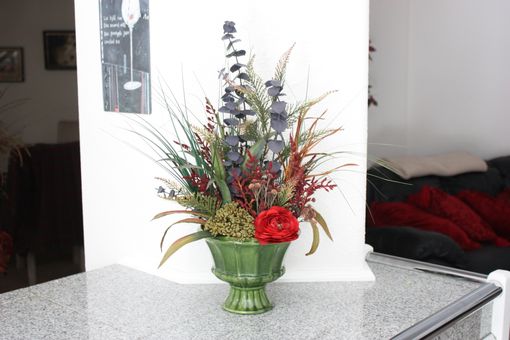 Custom Made Spring Decor Silk Flower Arrangement, Home Decorating, Dining Table Centerpiece, Living Room Decor