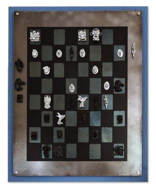 Custom Made Magnetic Chess Blue
