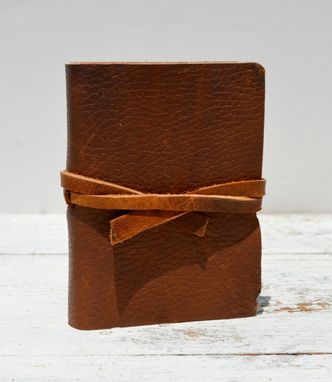 Custom Made Leather Bound Handmade Pocket Journal Hunter Outdoorsman Diary Art Notebook