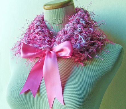 Custom Made Tickled Pink - Soft And Cuddly Neckwarmer / Cowl Ooak