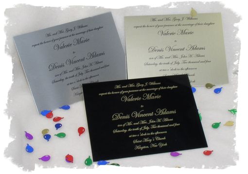Custom Made Invitations And Wedding Vows In Metal
