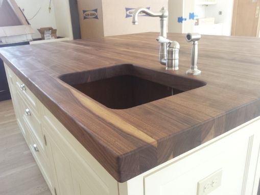 Custom Made Thick Walnut Top For Kitchen Island