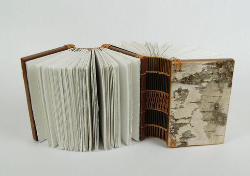 Custom Made Dos-À-Dos - Double Journal Wood Book - Birch Bark