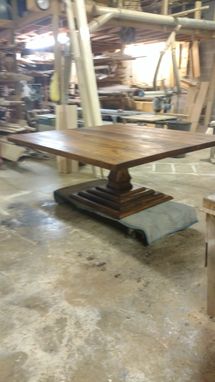 Custom Made Square Tuscan Pedestal Table