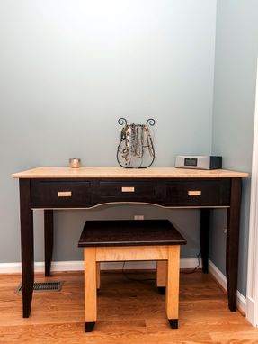 Custom Made Vanity Table And Bench