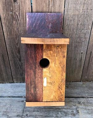 Custom Made Wine Barrel Birdhouse